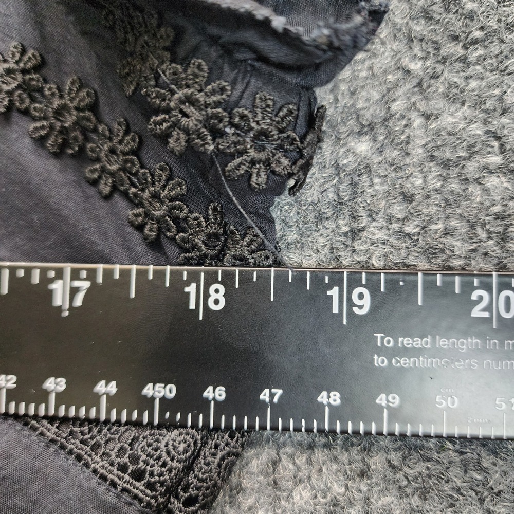 J.Crew Eyelet Lace Ruffle Fit Flare Midi Dress Womens 6 Black Cotton Victorian - Picture 3 of 10